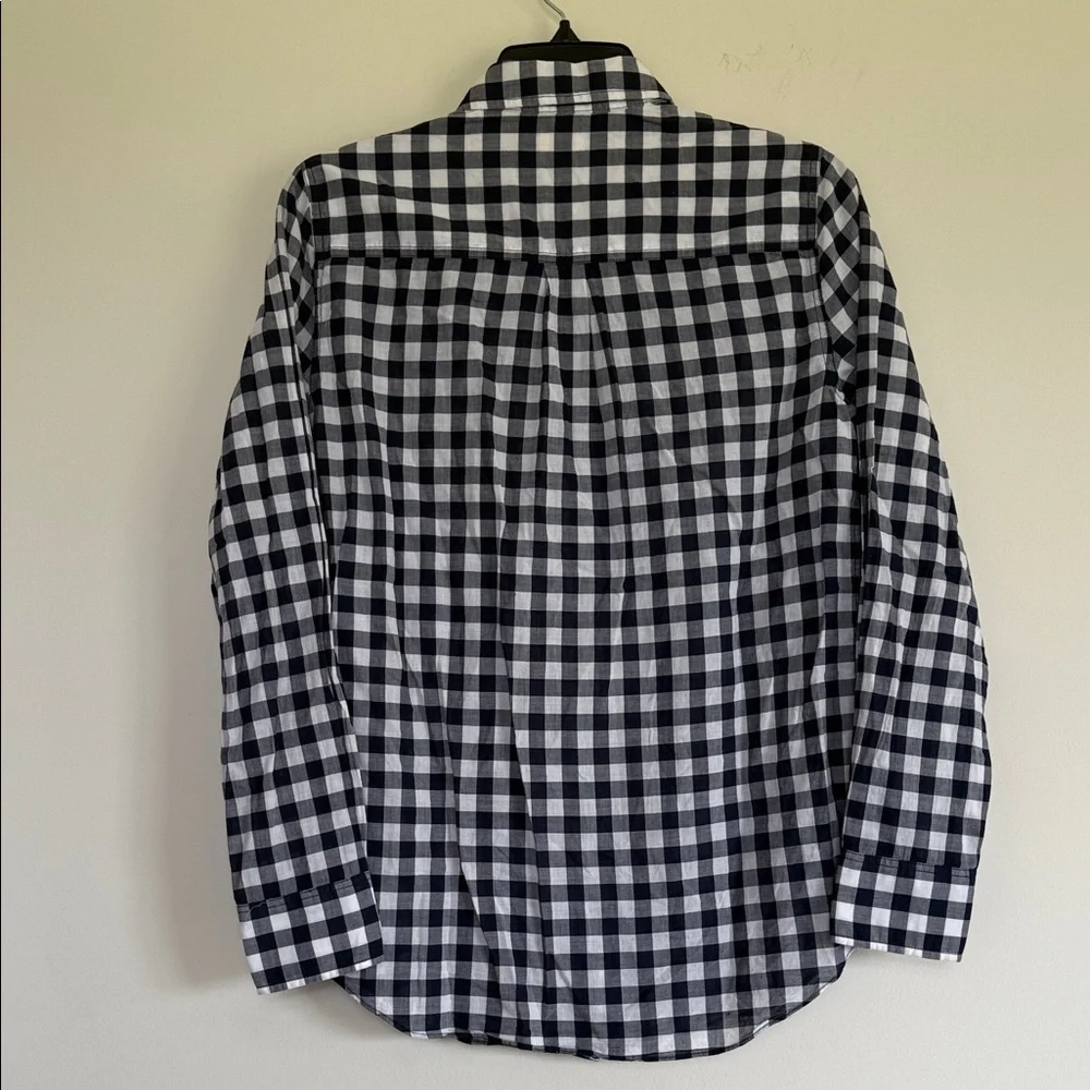 J. Crew Navy and White Plaid Men's Shirt